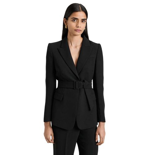 Veronika Maine Double Weave Belted Blazer